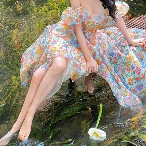 Floral cottagecore summer dress NWOT - Picture 14 of 16